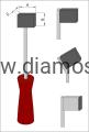 Obciągacz diamentowy ręczny RHC250 Hand diamond dresser