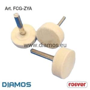 FCG-ZYA - (Ø20 ÷ Ø60) Filc polerski na trzpieniu 