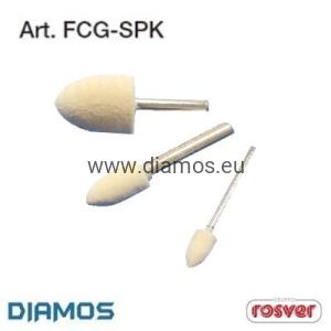 FCG-SPK - (Ø6 ÷ Ø15) Filc polerski na trzpieniu  